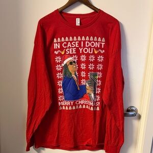 “In Case I Don’t See You” Stevie Wonder Red Christmas Graphic Long Sleeve Tshirt